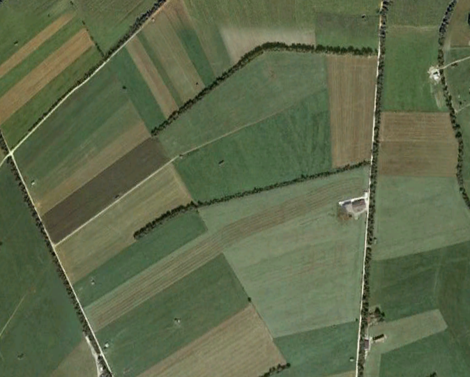 Landscape structure and elements in the river-valley. Source: Google maps.